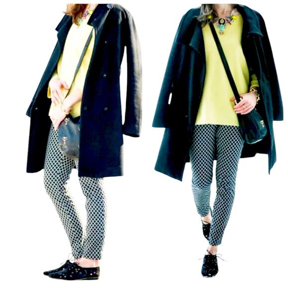 Michael Kors Pants Medium $78 Stretch Slacks Diamond Print Black White NWT - Picture 13 of 13